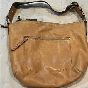 Coach Tan Shoulder Bag with Slouchy Silhouette